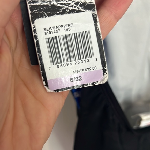 Black/Blue Speedo Swimsuit; Nations Capital Swimclub; size: 6/32; New with tags - Picture 5 of 6